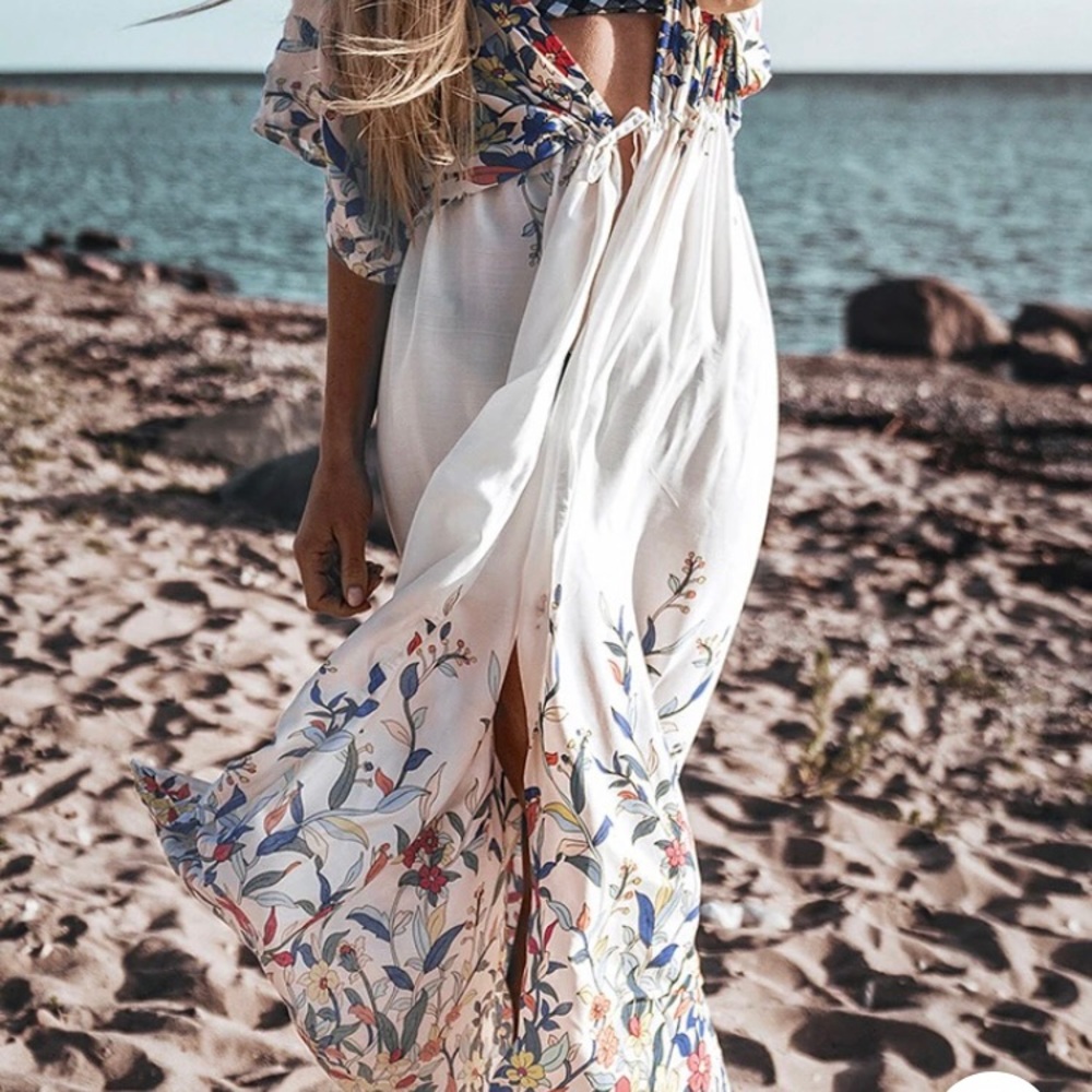 Cupshe white floral cover up